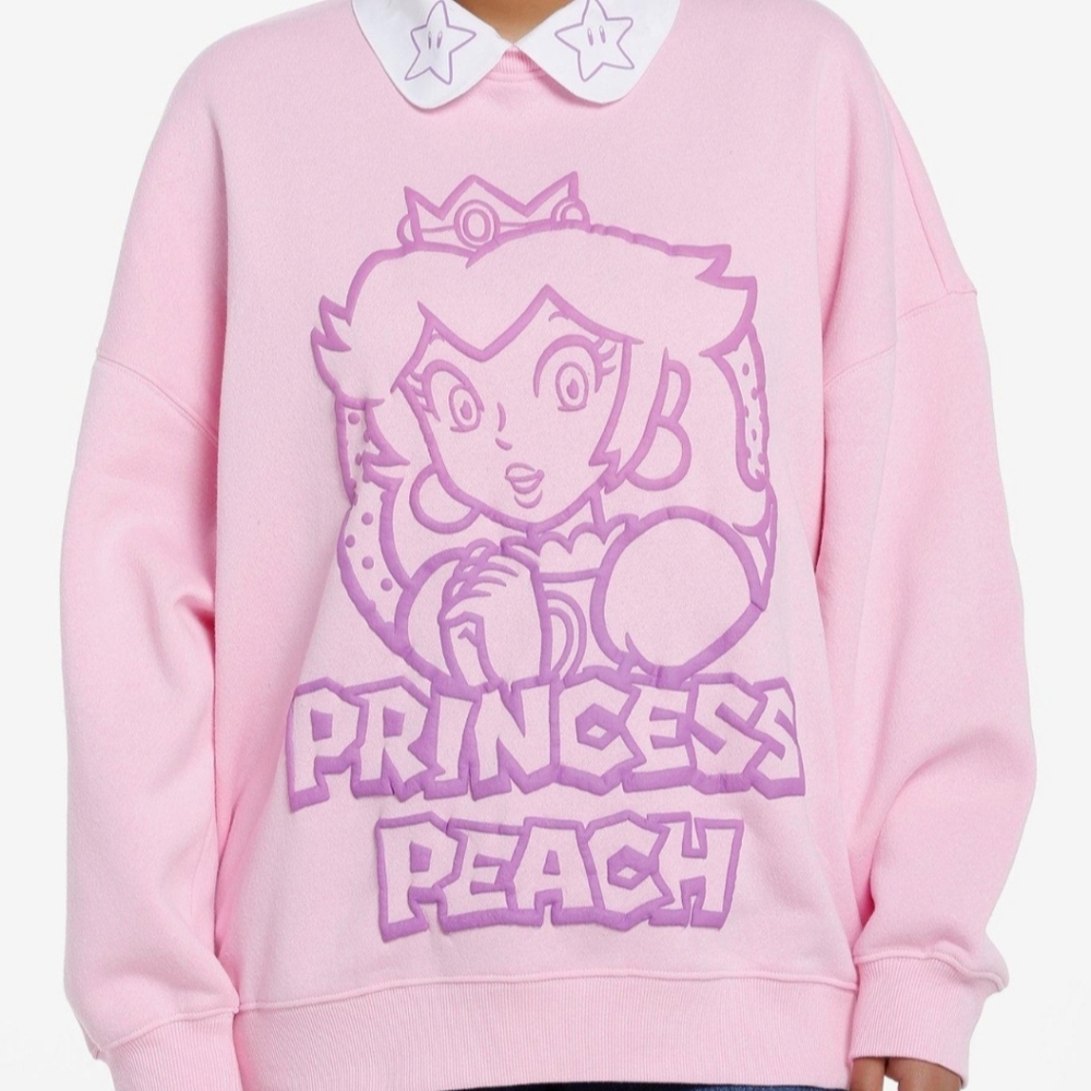 Princess Peach Oversized Sweatshirt Size Small
